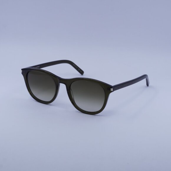 Saint Laurent SL401 007 Sunglasses Green Square Frame, Brown Lenses - Picture 8 of 11